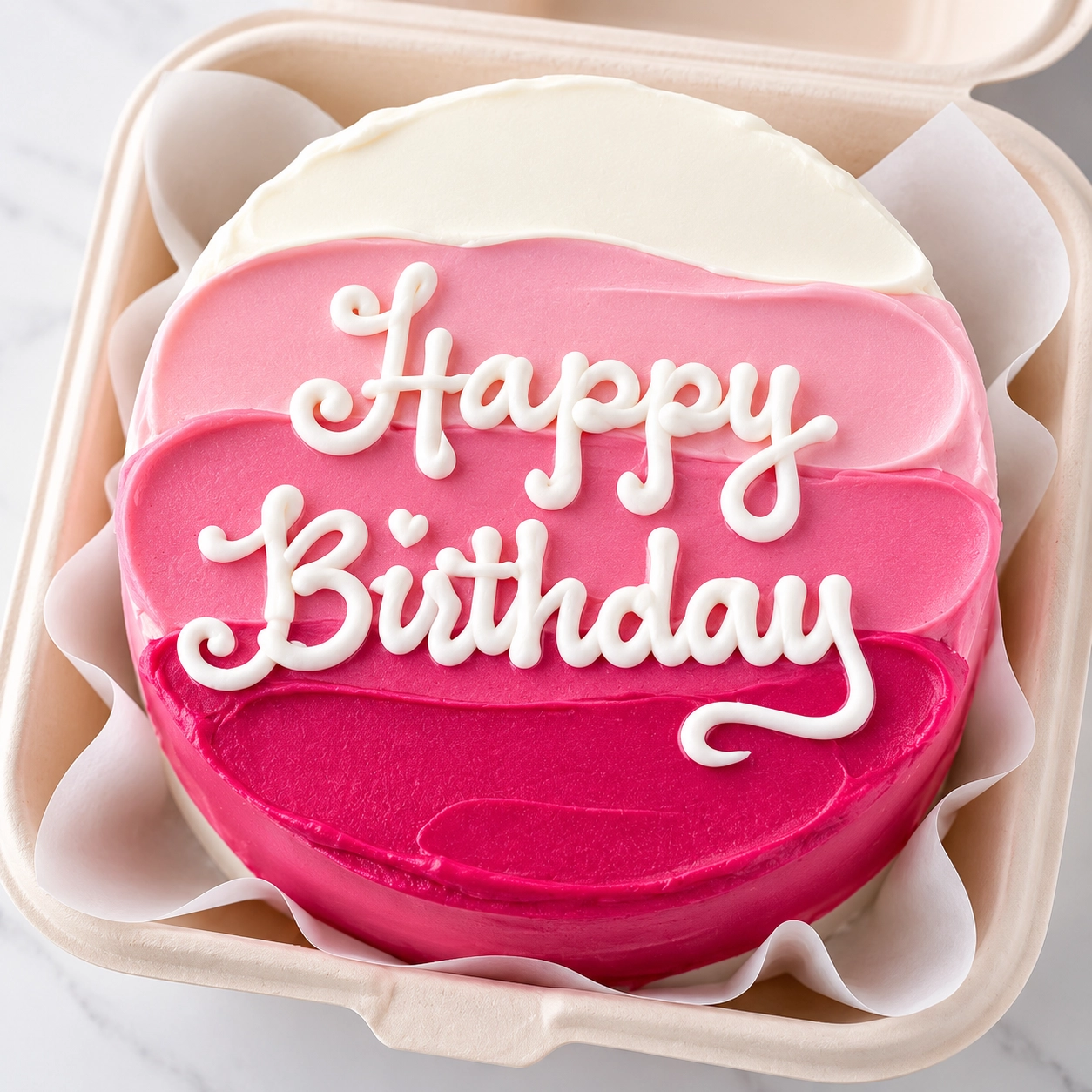 Bento Lipstick Birthday Cake 200g Chocolate featuring elegant lipstick theme decoration with creamy Chocolate frosting